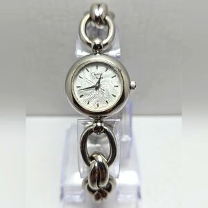 Womens Vintage Caravelle by Bulova 22mm Chain Bracelet Watch New Battery